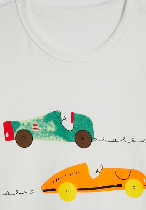 Pop Candy - Vintage car graphic tee - white
