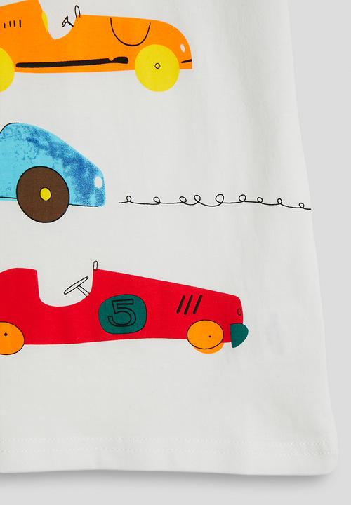 Pop Candy - Vintage car graphic tee - white