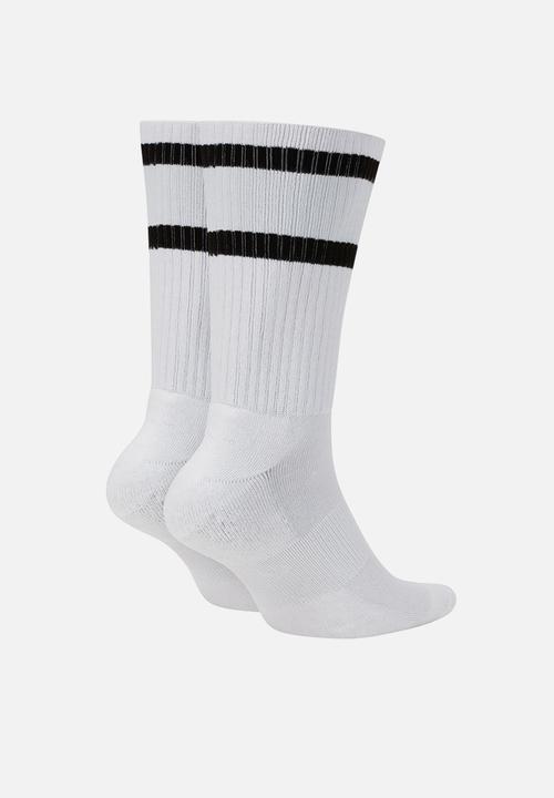 Nike - Heritage Crew 2Pk Socks - Wht Blk - White/Black