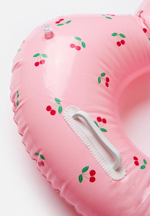 Pop Candy - Heart shaped floating tube - pink/cherry aop