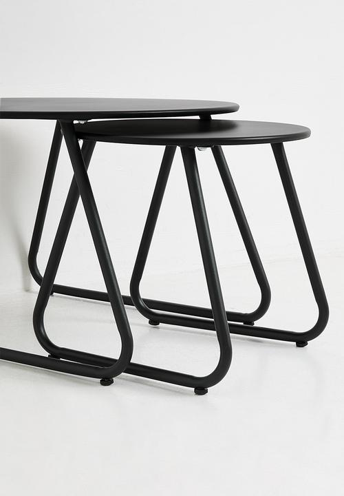 H&S - Side table set - 2 piece - Black