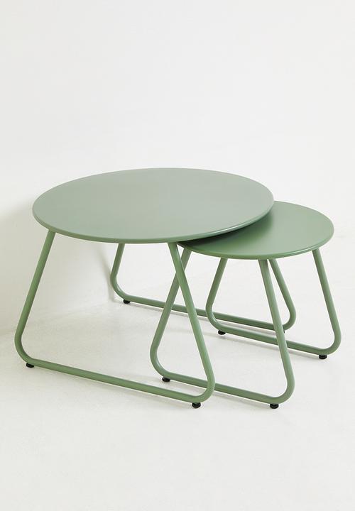 H&S - Side table set of 2 - Green