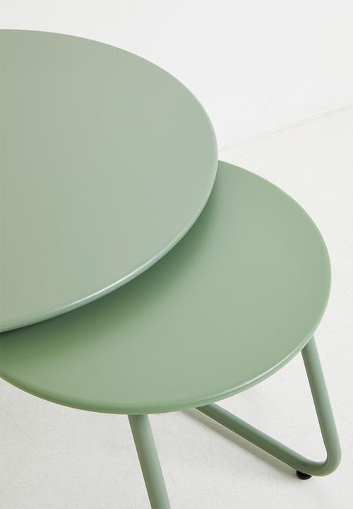 H&S - Side table set of 2 - Green