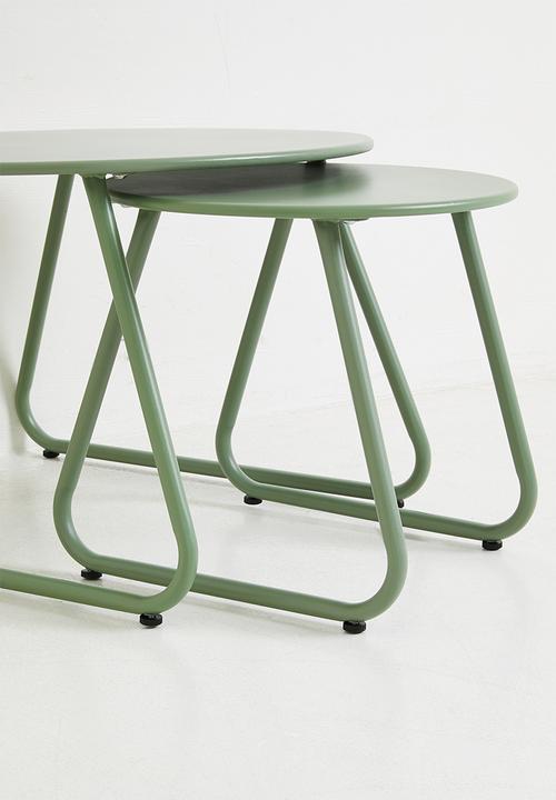 H&S - Side table set of 2 - Green