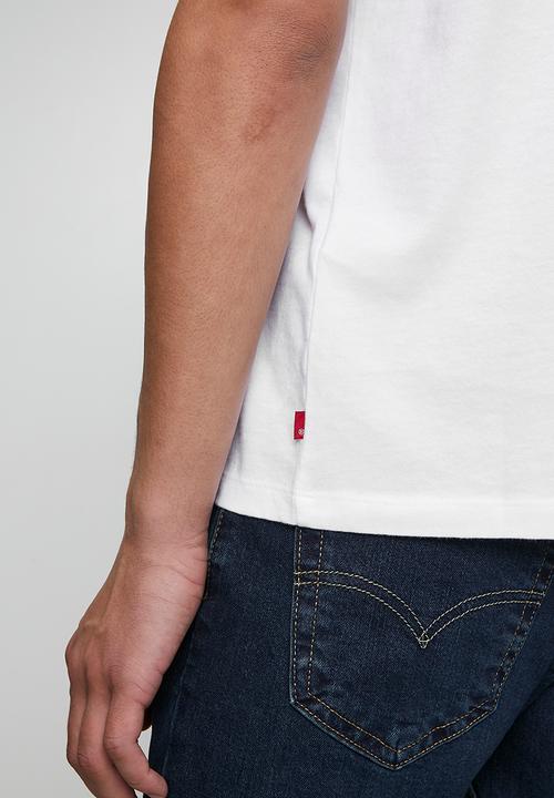 Levi’s® - GRAPHIC CREWNECK TEE ZA - BLURRED BW WHITE PLUS