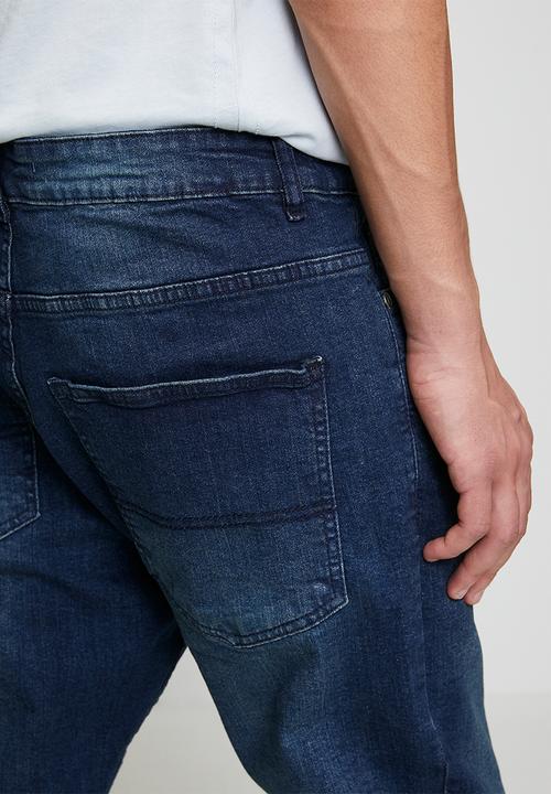 Brave Soul - Denim Skinny Fit Jean - Dark Blue Long Length