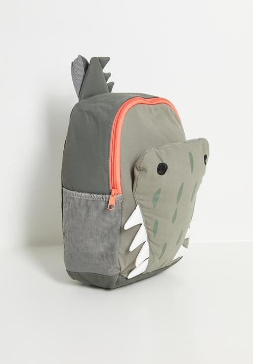 Pop Candy - 3D crocodile padded backpack - moss green