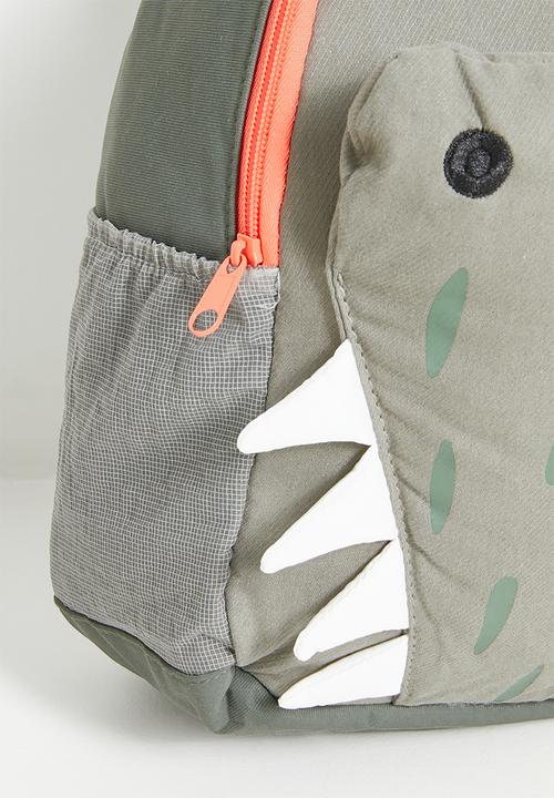 Pop Candy - 3D crocodile padded backpack - moss green