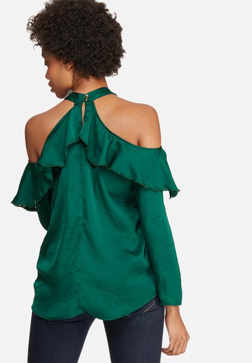 dailyfriday - Cold shoulder frill blouse