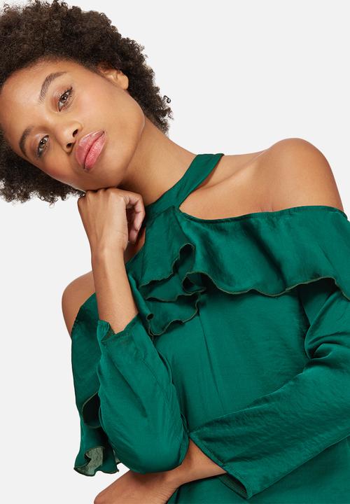 dailyfriday - Cold shoulder frill blouse
