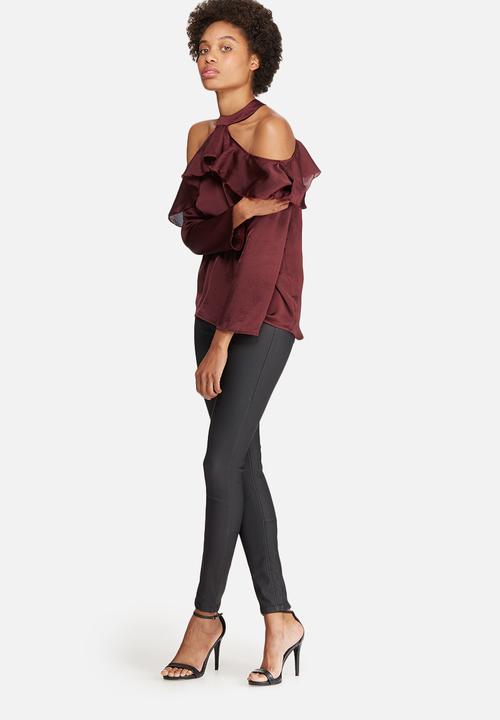 dailyfriday - Cold shoulder frill blouse