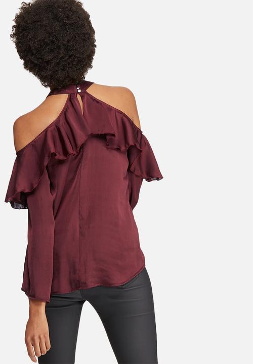 dailyfriday - Cold shoulder frill blouse
