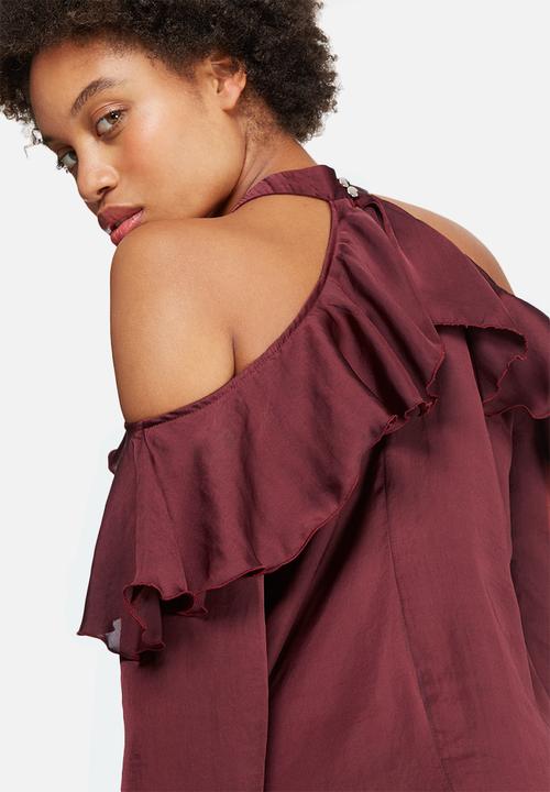 dailyfriday - Cold shoulder frill blouse