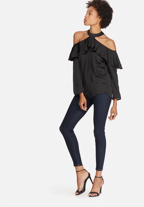 dailyfriday - Cold shoulder frill blouse