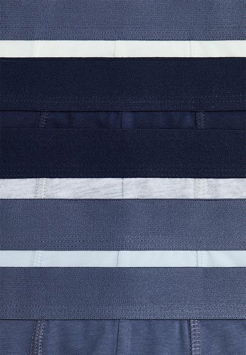 H&M - 5-pack trunks - dusty blue/light blue