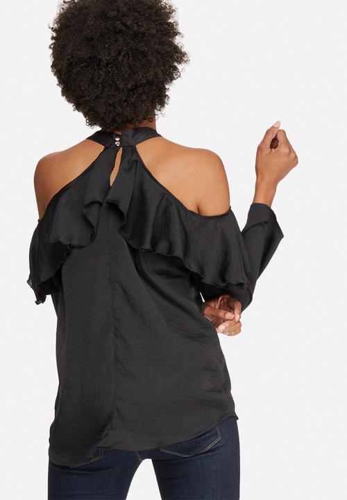 dailyfriday - Cold shoulder frill blouse