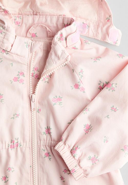 H&M - Cotton twill parka - light pink/floral