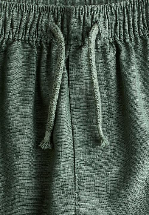 H&M - Linen-blend trousers - khaki green
