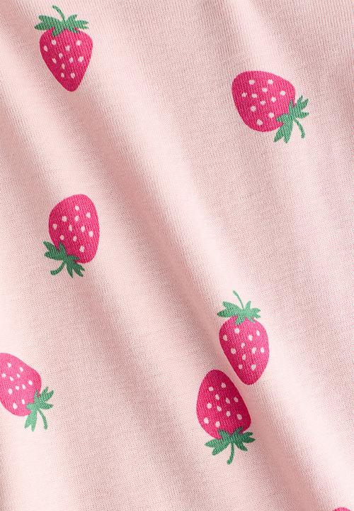 H&M - Printed bodysuit - light pink/strawberries