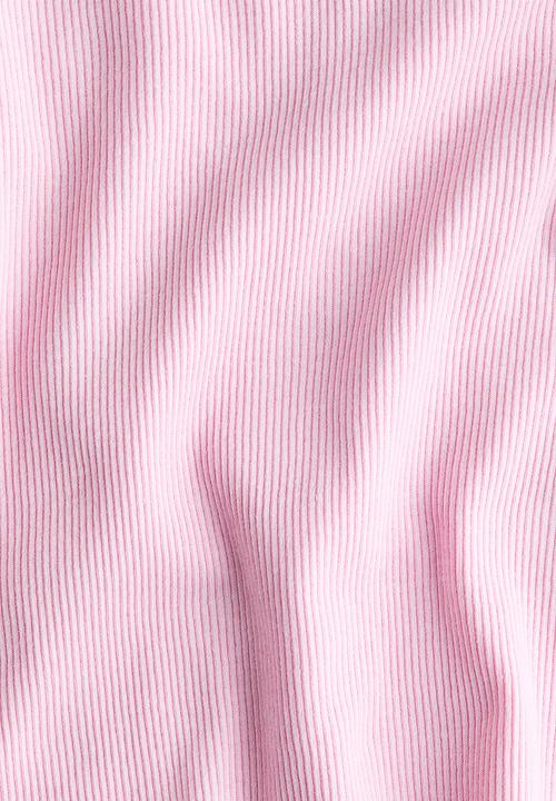 H&M - Overlocked ribbed t-shirt - light pink