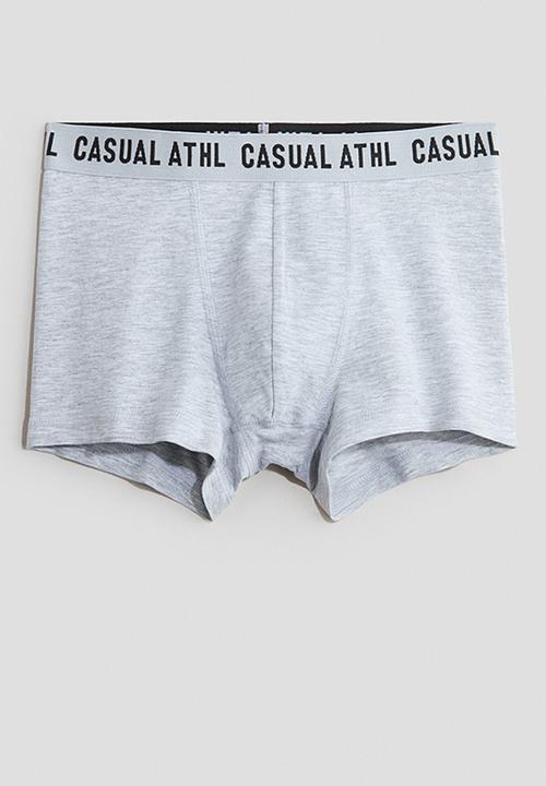H&M - 5-Pack cotton trunks - light grey marl/dark grey