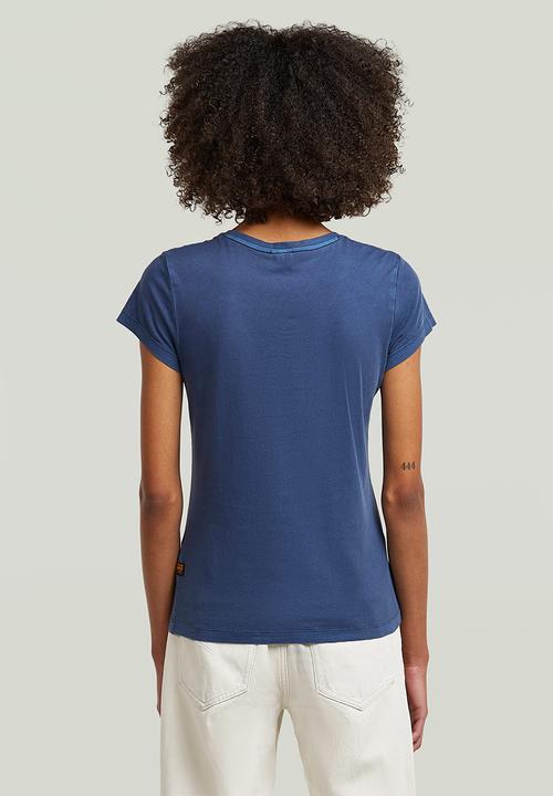G-STAR - Overdyed eyben slim v t 2.0 wmn - rank blue gd