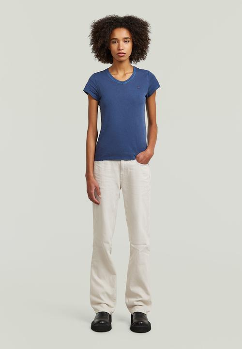 G-STAR - Overdyed eyben slim v t 2.0 wmn - rank blue gd