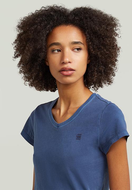 G-STAR - Overdyed eyben slim v t 2.0 wmn - rank blue gd