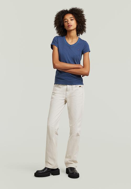G-STAR - Overdyed eyben slim v t 2.0 wmn - rank blue gd