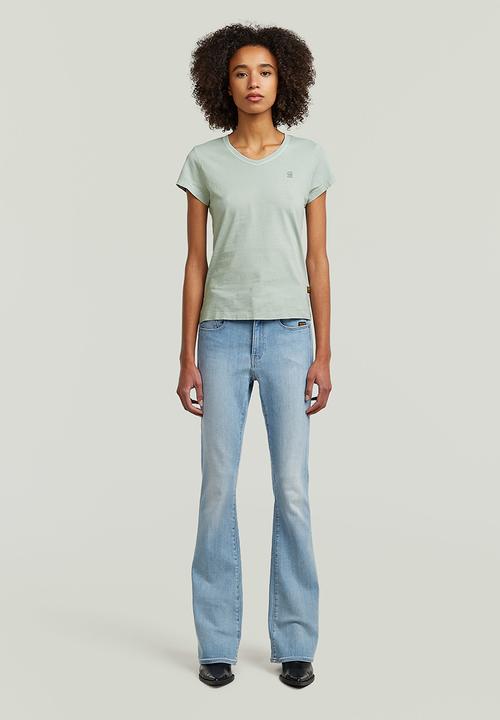 G-STAR - Overdyed eyben slim v t 2.0 wmn - pale green gd
