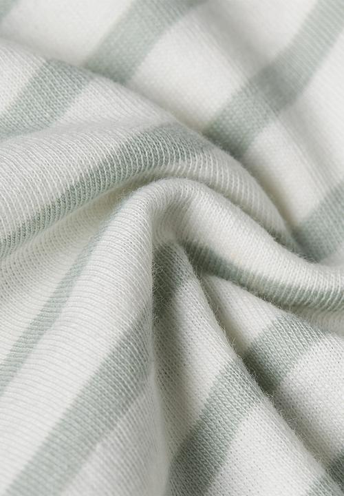 G-STAR - Stripe eyben slim v t 2.0 wmn - milk/pale green stripe