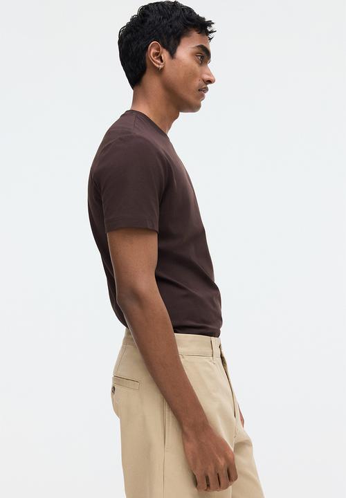 H&M - Slim fit t-shirt - dark brown