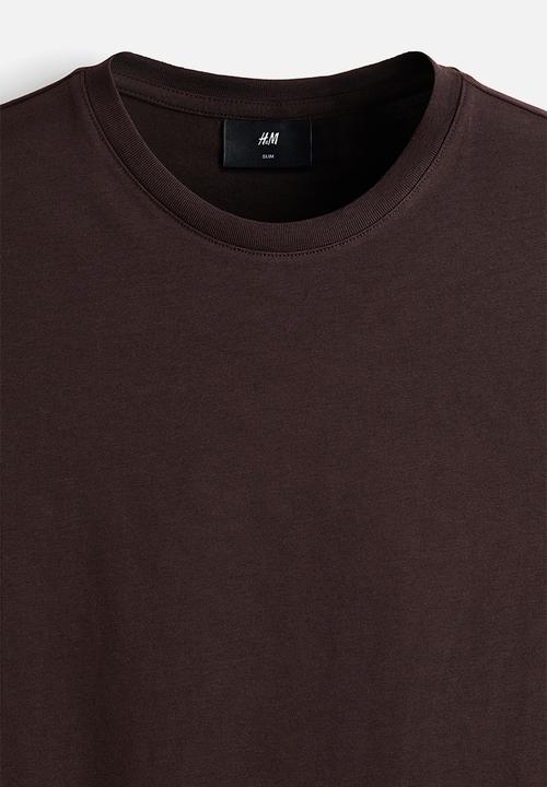 H&M - Slim fit t-shirt - dark brown