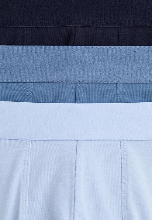 H&M - 3-pack mid trunks with lycra? - light blue/navy blue