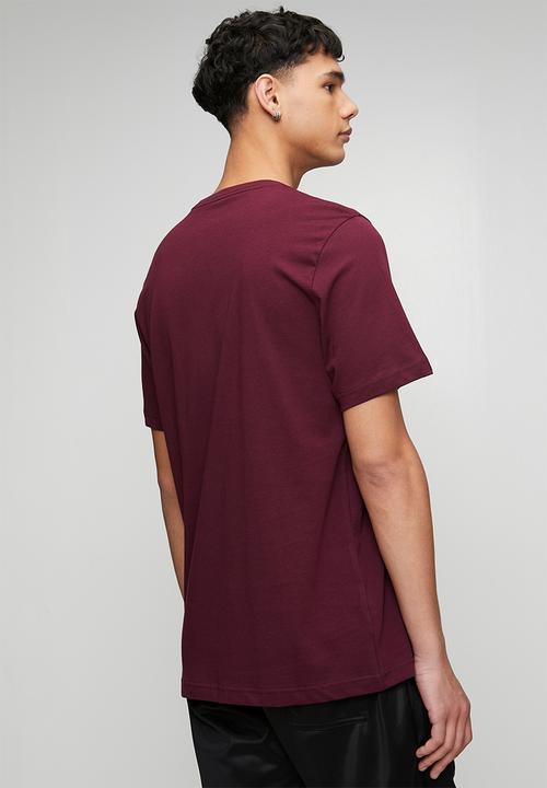 adidas Performance - Small Logo SJ Tee  - maroon/tonal