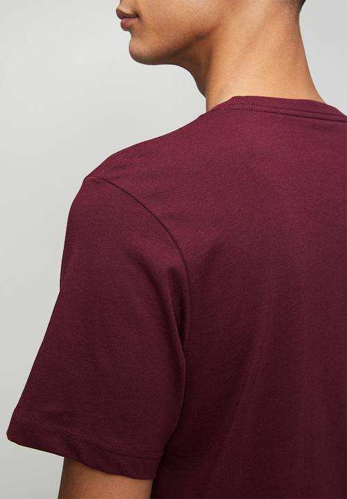 adidas Performance - Small Logo SJ Tee  - maroon/tonal