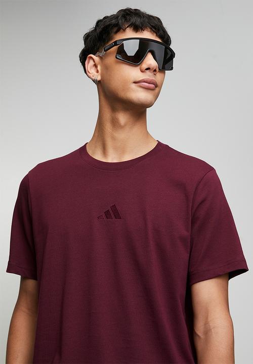 adidas Performance - Small Logo SJ Tee  - maroon/tonal