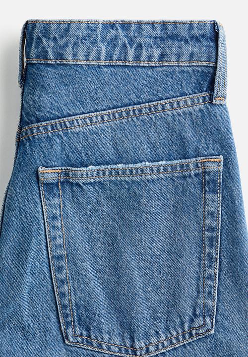 H&M - Wide high waist jeans - denim blue