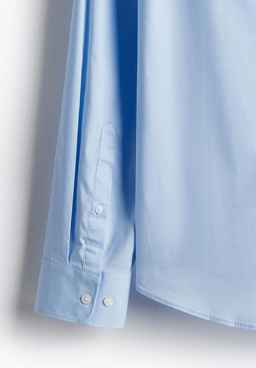H&M - Slim fit stretch shirt - light blue