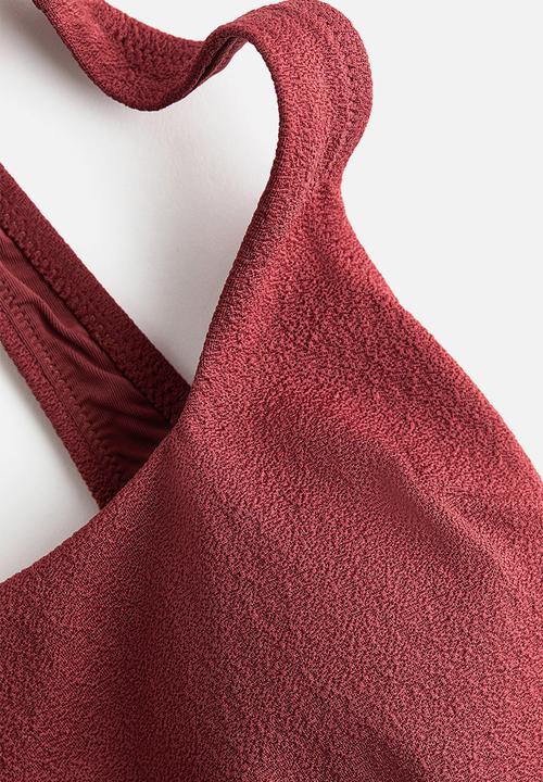 H&M - Padded-cup swimsuit - dark red