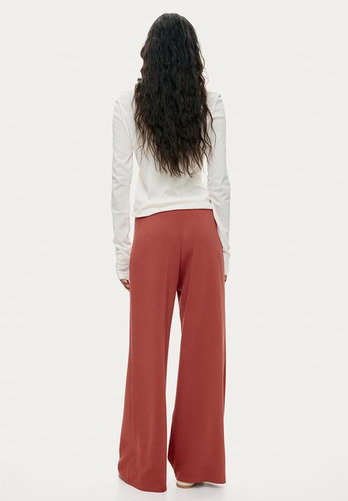 H&M - Wide pull-on trousers - red