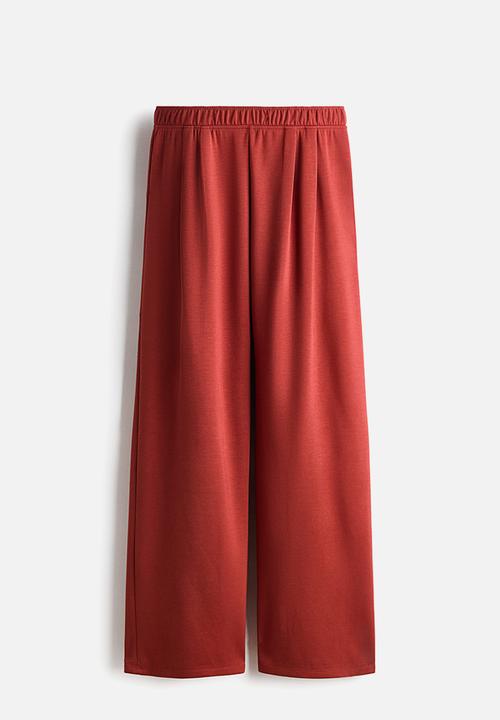 H&M - Wide pull-on trousers - red