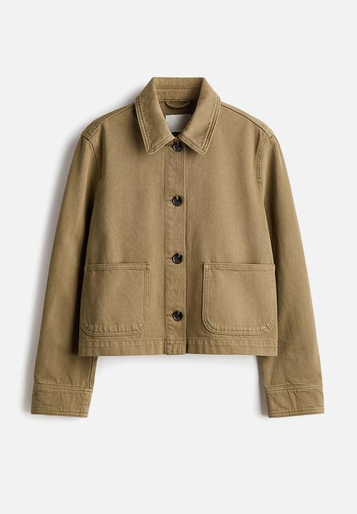 H&M - Cotton twill shacket - khaki green
