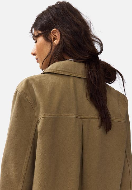 H&M - Cotton twill shacket - khaki green