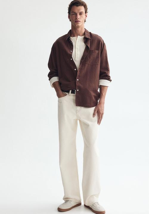 H&M - Relaxed jeans - cream