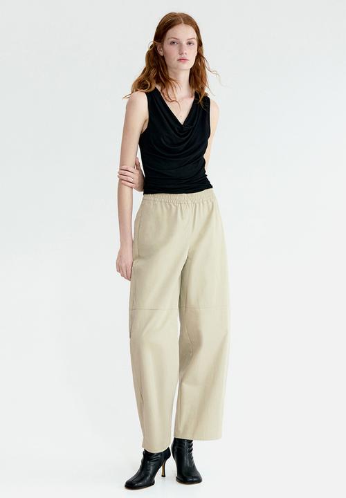 H&M - Cowl-neck jersey top - black