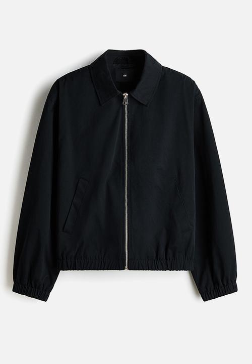 H&M - Collared cotton jacket - black