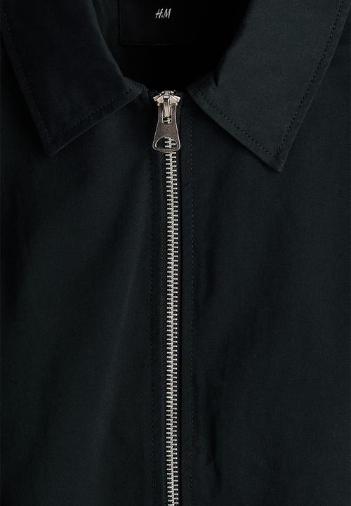 H&M - Collared cotton jacket - black