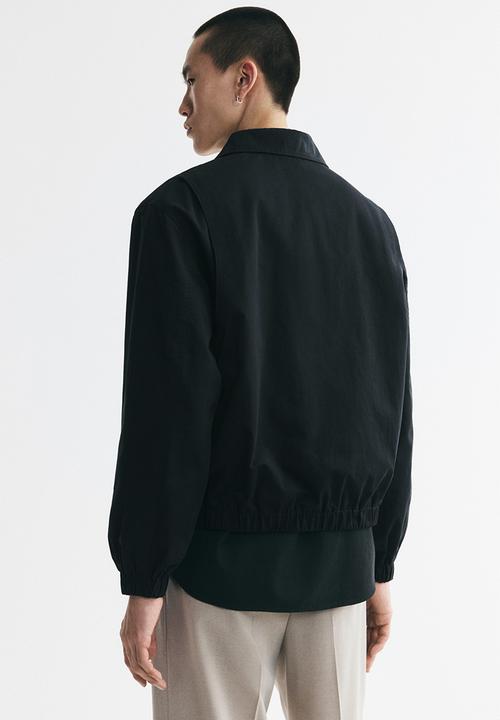 H&M - Collared cotton jacket - black