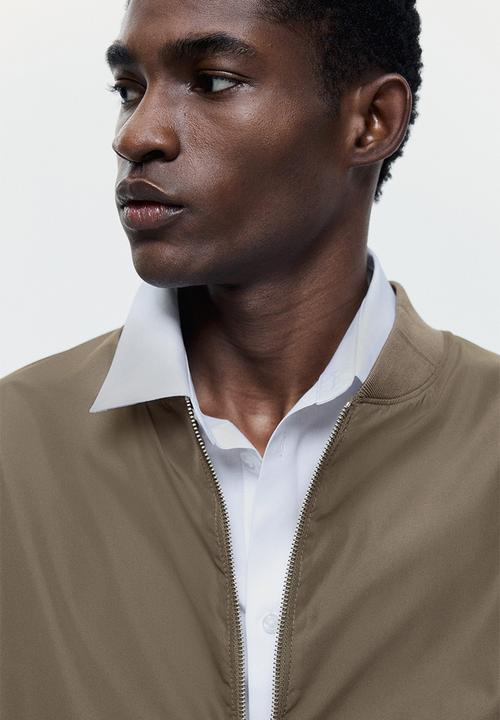 H&M - Lightweight bomber jacket - dark beige
